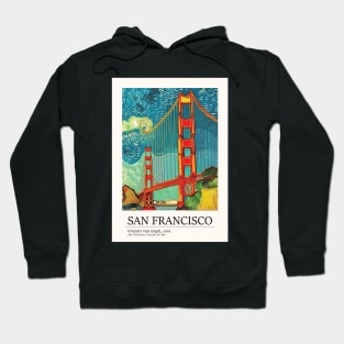 Golden Gate by Van Gogh Hoodie